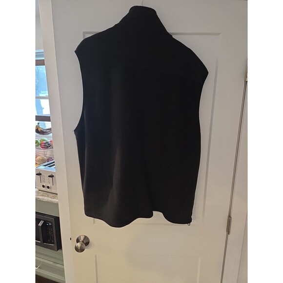 #37 Men’s 3XL Harriton Black Fleece Full Zip “Auto Auctions of Maine” Logo Vest - Picture 4 of 4